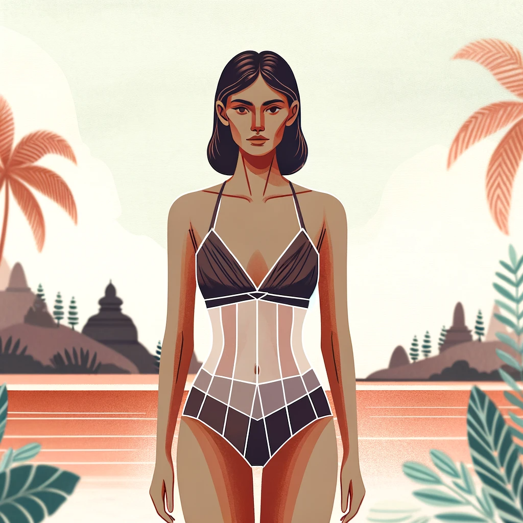 Bikini Babe Reversed Pyramid body shape