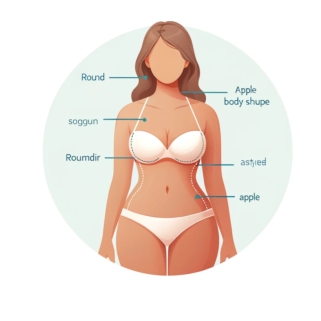 draw round body shape in a bikini